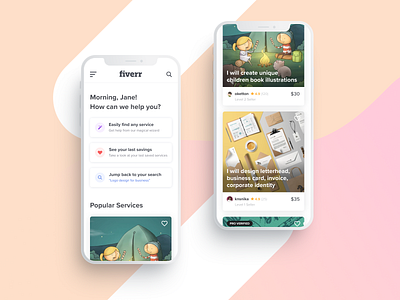 Just a quick Fiverr concept design fiverr mobile product ui ux