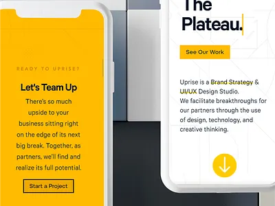 Uprise Mobile Website animation branding geometric icon illustration ui ux vector web website