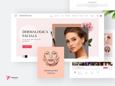 Lajeen Boutique Salon beauty website fashion website flatdesign landingpage salon website ui design uidesign websites