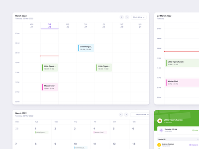 Calendar's 🗓 activities app calendar dashboard date event management time ui ux youth