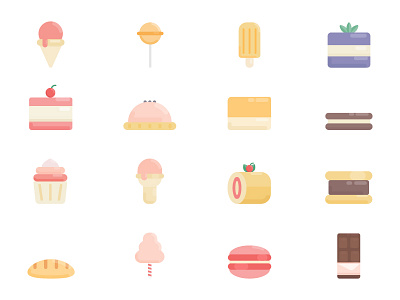 Dessert & Sweets dessert flat icon illustration sweets ui ux vector