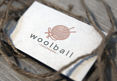 Wool Ball Logo Template attelier boutique brand identity branding clean design creative design crochet hook handmade knit knitting logo logo design logo template seamstress sewing tailoring vector wool workshop yarn ball