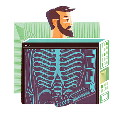 Prostetics + Robotics editorial illustration illustration wip