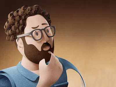 Quilled | Nestlé Milkybar 3d character illustration paper quilled quilling