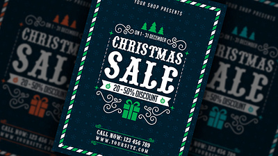 Christmas Sale Flyer advert advertisement banners black friday campaign card christmas christmas sale deal discount flyer friday holiday new year new year sale offer pamphlet party post postcard
