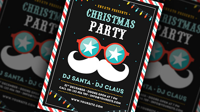 Christmas Party Flyer celebration christmas christmas bash christmas festival christmas flyer christmas night christmas party club event festival flyer holiday invitation merry christmas new year new year flyer new year party new year poster party poster