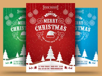 Merry Christmas Happy New Year Flyer bash celebration christmas christmas flyer christmas party club elegant event flyer gold holiday invitation merry christmas new year new years eve nightclub nye party party flyer poster