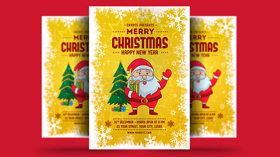Merry Christmas & Happy New Year Flyer bash celebration christmas christmas flyer christmas party club elegant event flyer gold holiday invitation merry christmas new year new years eve nightclub nye party party flyer poster