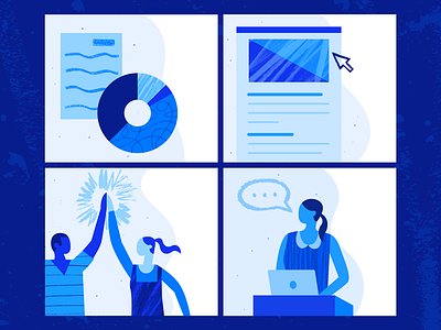 Community Spot Illustrations blue branding design flat icon illustration people tech ui vector web