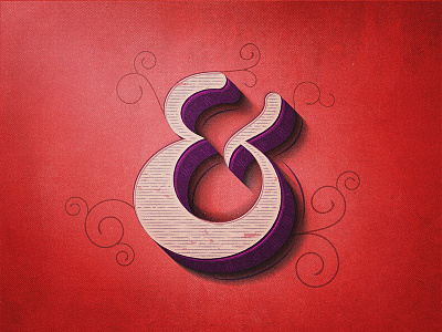 Ampersand 3d 3d ampersand 3d ampersand ampersand ampersand design ampersand illustration distress et nicaragua retro retroilustration swirls texture vintage vintage illustration