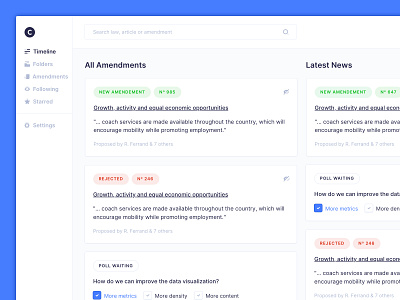 Timeline Dashboard clean dashboard justice law timeline webapp