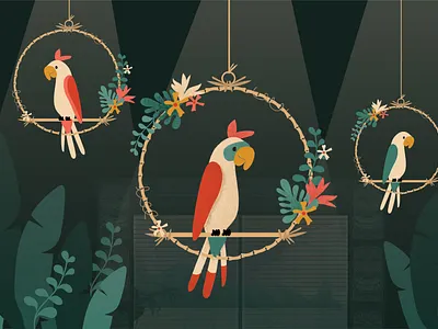 enchanted tiki room 02 design illustration vector