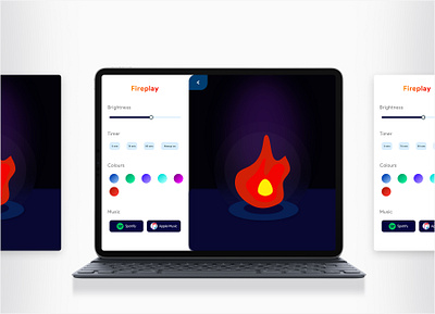 Fireplace app adobexd app creative design dailyui dailyuichallenge design illustration ui