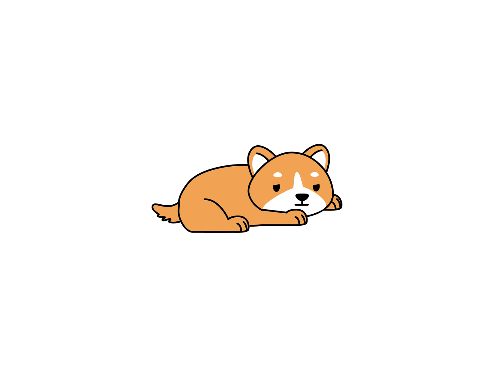 Bored Dog animation bored boredom chilltober dog illustration inktober inktober2019 invision studio invisionstudio shiba