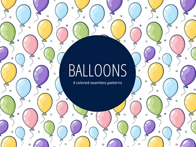 Balloons Vector Free Seamless Pattern balloons free freebie graphics pattern typography vector