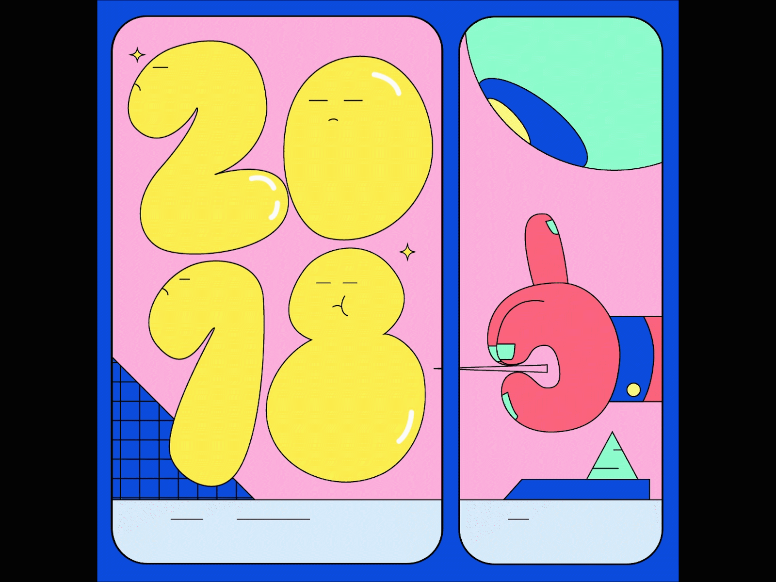 2019 eye illustraion motion design new year