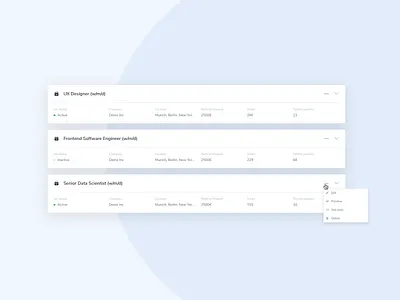 Jobs cards A / Work In Progress