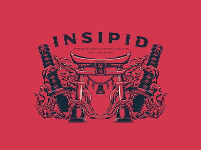 insipid life design graphic illustration insipid japanese japanese culture life logo samurai t shirt