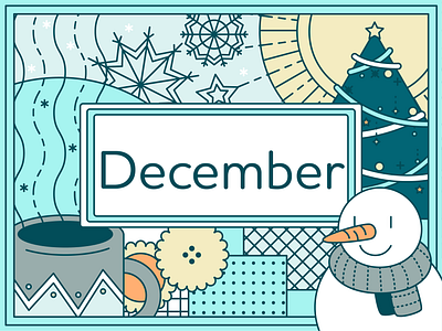 December adobe illustrator december graphic design illustration snowflake snowman