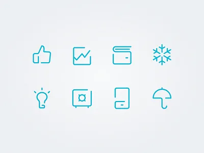 Hello Bank - Banking application icons bank app banking branding icon design icon set iconography icons design illustrator product design ui