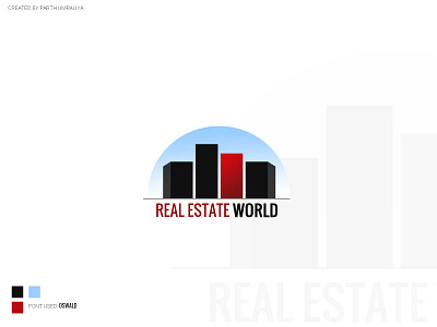 Logo design - Real Estate World 3d logo art logo awesome design awesome web ui best logo branding creative design creative logo creativity work design estate logo hd logo illustration logo logo art design logo design real estate real estate branding real estate company logo real estate logo