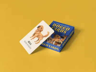 Doggo Cards branding card games cards dog art dog illustration dog logo dog lover dogs game illustration logo packaging