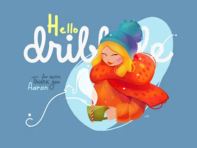 Hello Dribbble hellodribbble illustraion