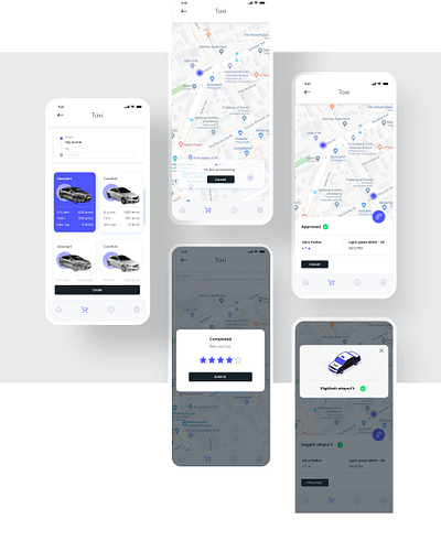 Taxi Service app blue design drawing icon illustration isometric ui ux website