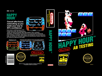 AB Testing Happy Hour Banner - Ice Climbers banner ice climbers meetup nintendo pixel art video game video games