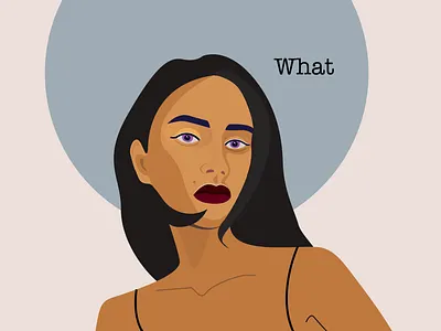 The girl with the purple eyes beauty design fashion girl girl illustration illustration illustrator portrait poster typography ui vector