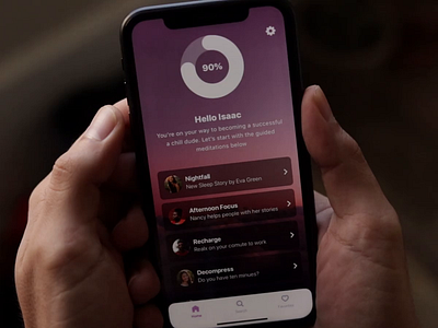 Meditation App Concept animation app audio charts gif interaction ios iphone meditation mobile prototype ui ux video