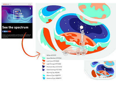 Work in Progress: Shutterstock Color Trends 2020 in Web Design adobe atdigit contributor design illustration landing minimalism page pages shutterstock sketch stock web