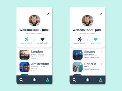 Travel Booking App Profile Page app design design app profile profile card profile design profile page profiles travel travel app traveling ui ux ux design uxdesign