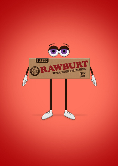 Rawburt cartoon character character design characters illustration raw rolling papers smoke break