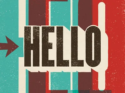 Instagram Kickoff Post arrow overprint texture typographic typography