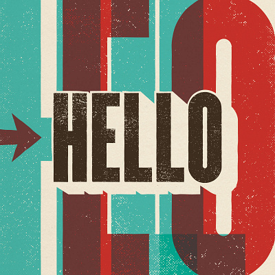 Instagram Kickoff Post arrow overprint texture typographic typography