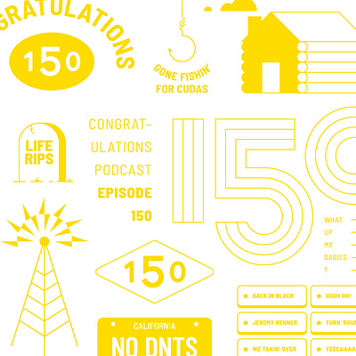 Congratulations 150 150 badge congratulations design log cabin logo podcasts yellow