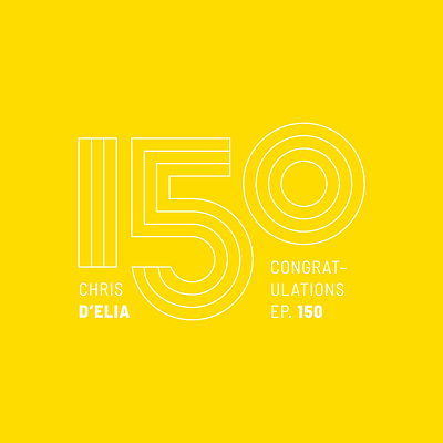 Congratulations 150, II comedy congratulations design log cabin logo podcast yellow