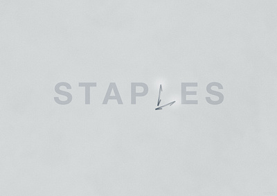 Staples | Typographical Project graphics illustration minimal narrative poster simple staples stationary typography word