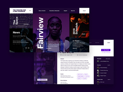 The Theatre For A New Audience design modular play purple shakespeare theater theater design theatre ui ui ux ui design uidesign uiux web webdesign webdesigns website website concept website design