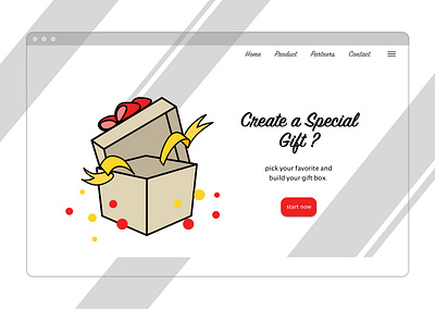 Gift Building Shopping Landing Page dailyui