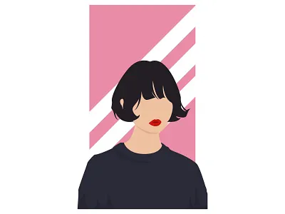 woman art character creative design illustration illustrator portrait vector vexel work
