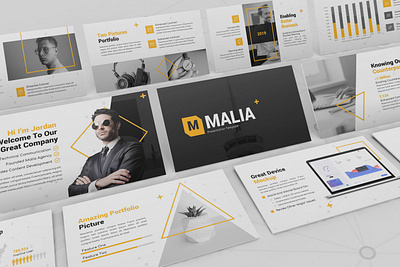 Malia - Creative Powerpoint Template business presentation clean finance lookbook minimal pitchdeck powerpoint template presentation proposal simple slides