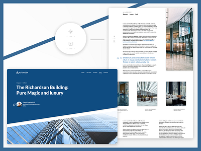 Blog post architecture building classic blue collect ui design figma pantone ui