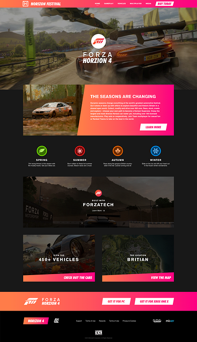 Forza Horizon 4 -- Web festival microsoft videogame web design xbox