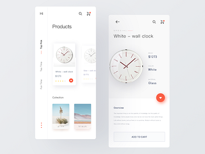 Shopping app app app design application clean design flat goods illustration shopping cart typography ui uidesign 设计