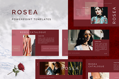 ROSEA Powerpoint Template deck fashion google slide keynote pitch powerpoint ppt pptx presentation presentation layout rosea simple slide template