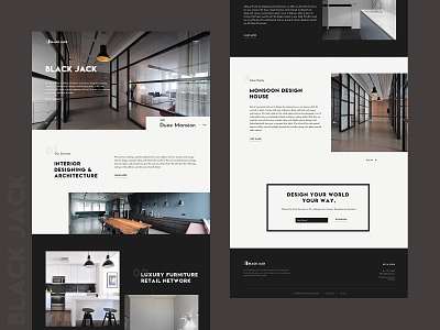 Architecture web ui design landing page design uiux website