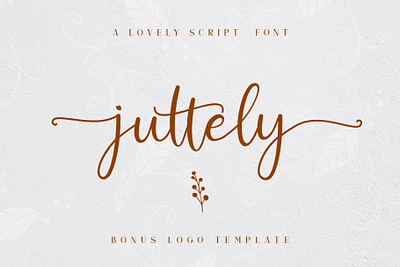 Juttely - A Lovely Script Font beautiful font calligraphy elegant font fashion font feminine font font hand drawn handlettering heart font lovely font romantic font script trendy font