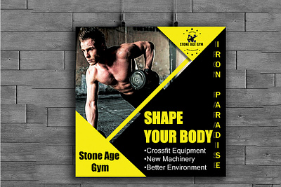 free hanging poster mockup banner design fitness posters fitness posters gym posters gym posters poster design
